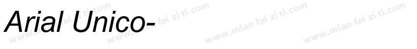 Arial Unico字体转换